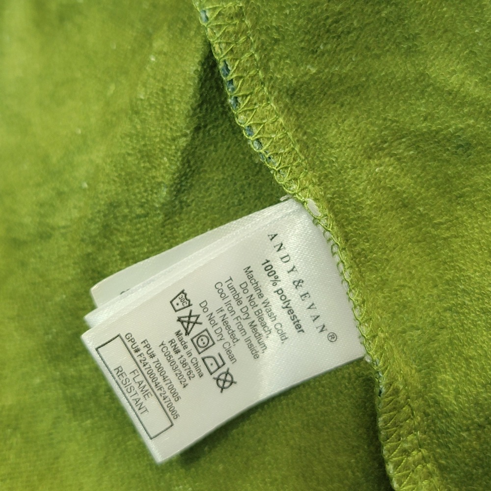 NEW Andy & Evan Boys Green Dinosaur Print‎ Hooded Fleece Bath Robe Size S 5/6 - Picture 5 of 8